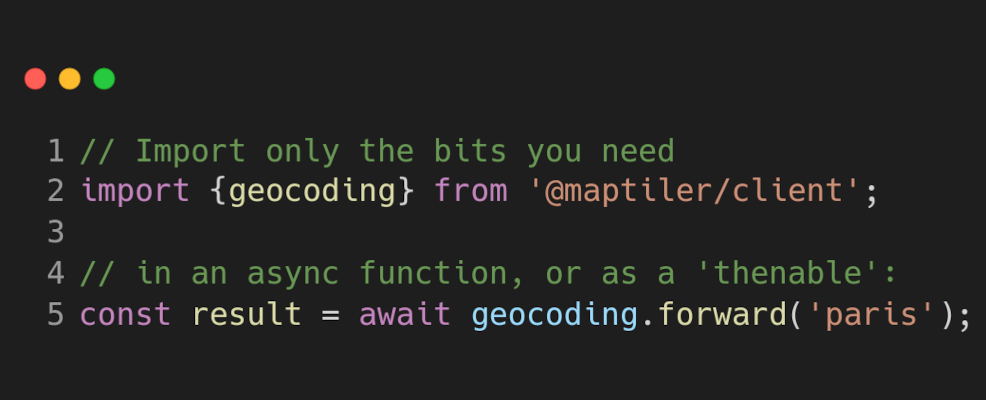 Client code example