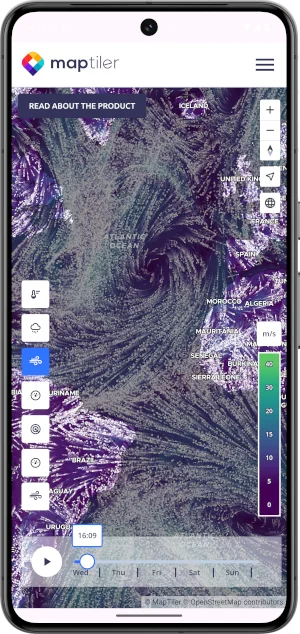 Weather map in Flutter with MapTiler in Android