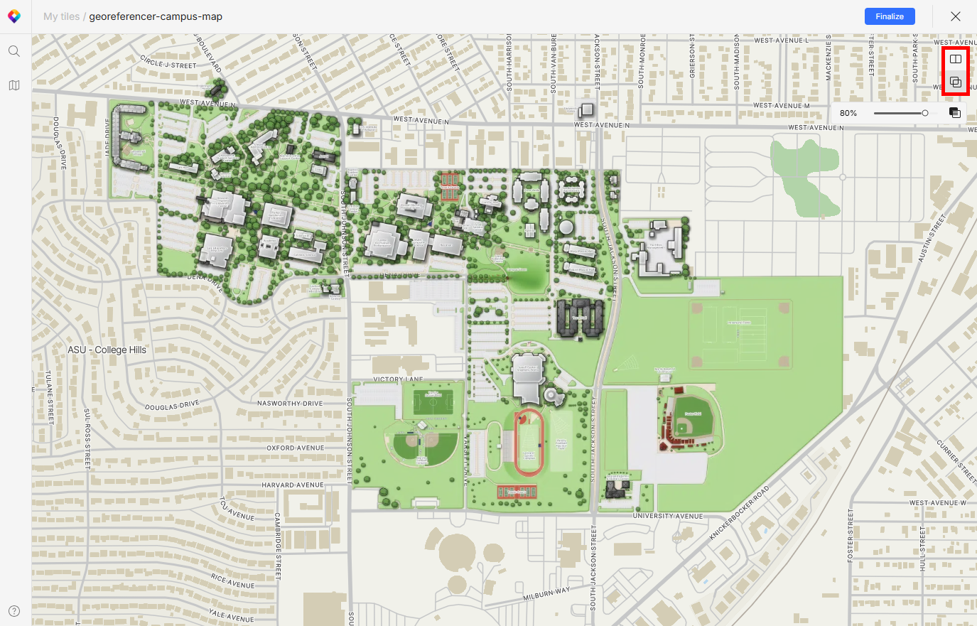 Georeferenced image as overlay on map