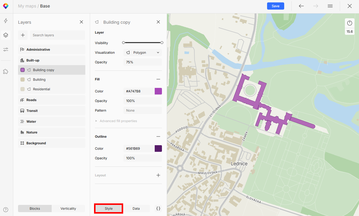 Style building in color