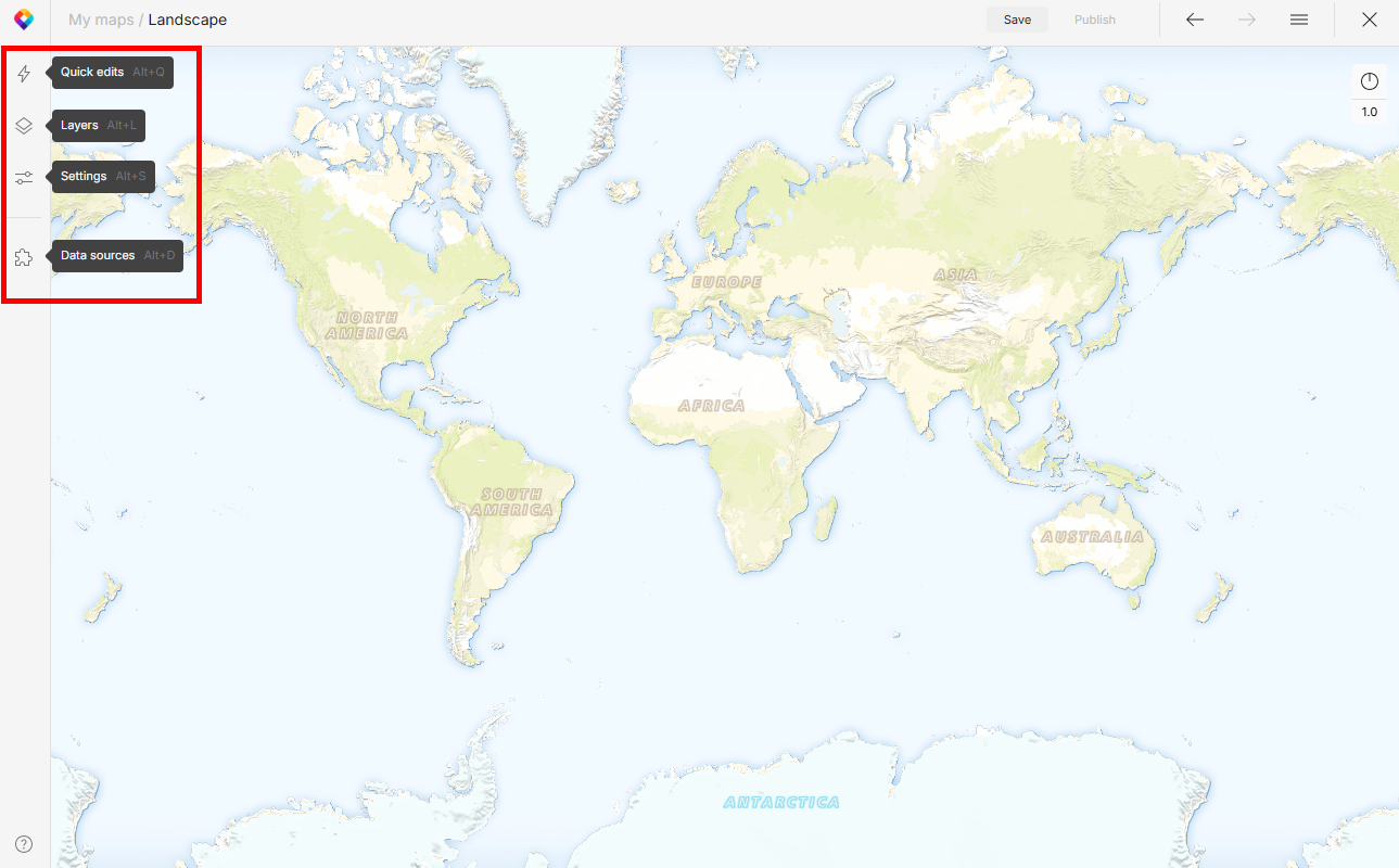 Map Designer main panel