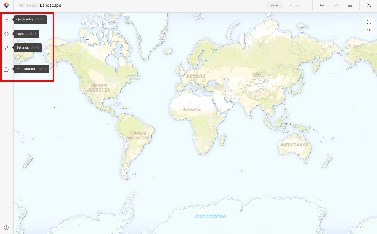 Map Designer main panel