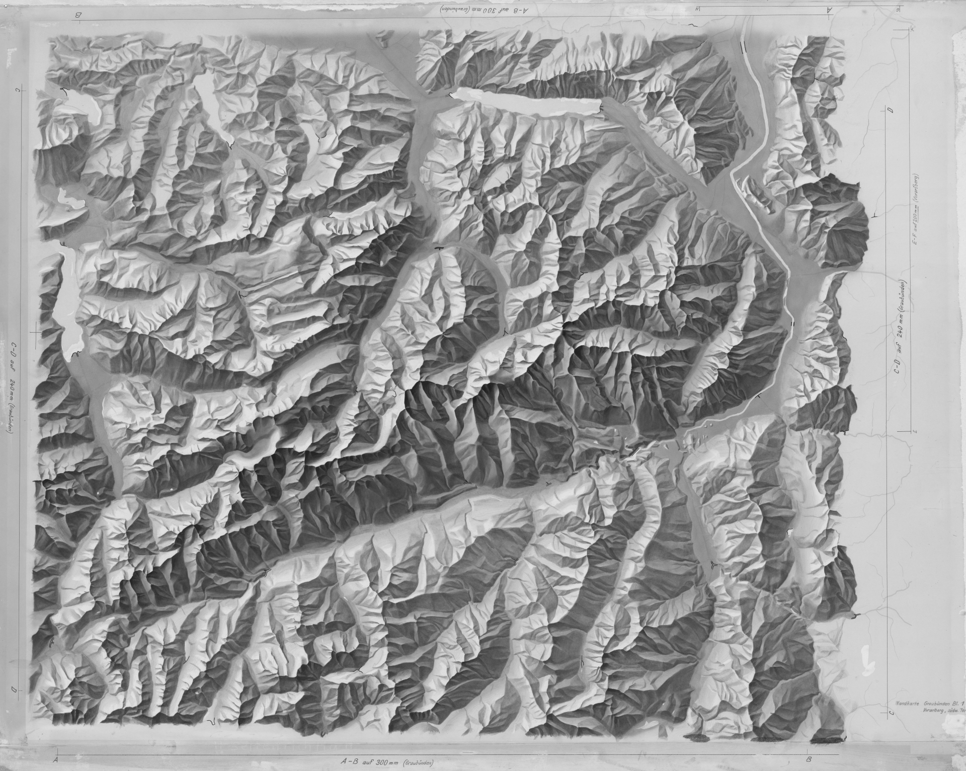 Hill-shading technique