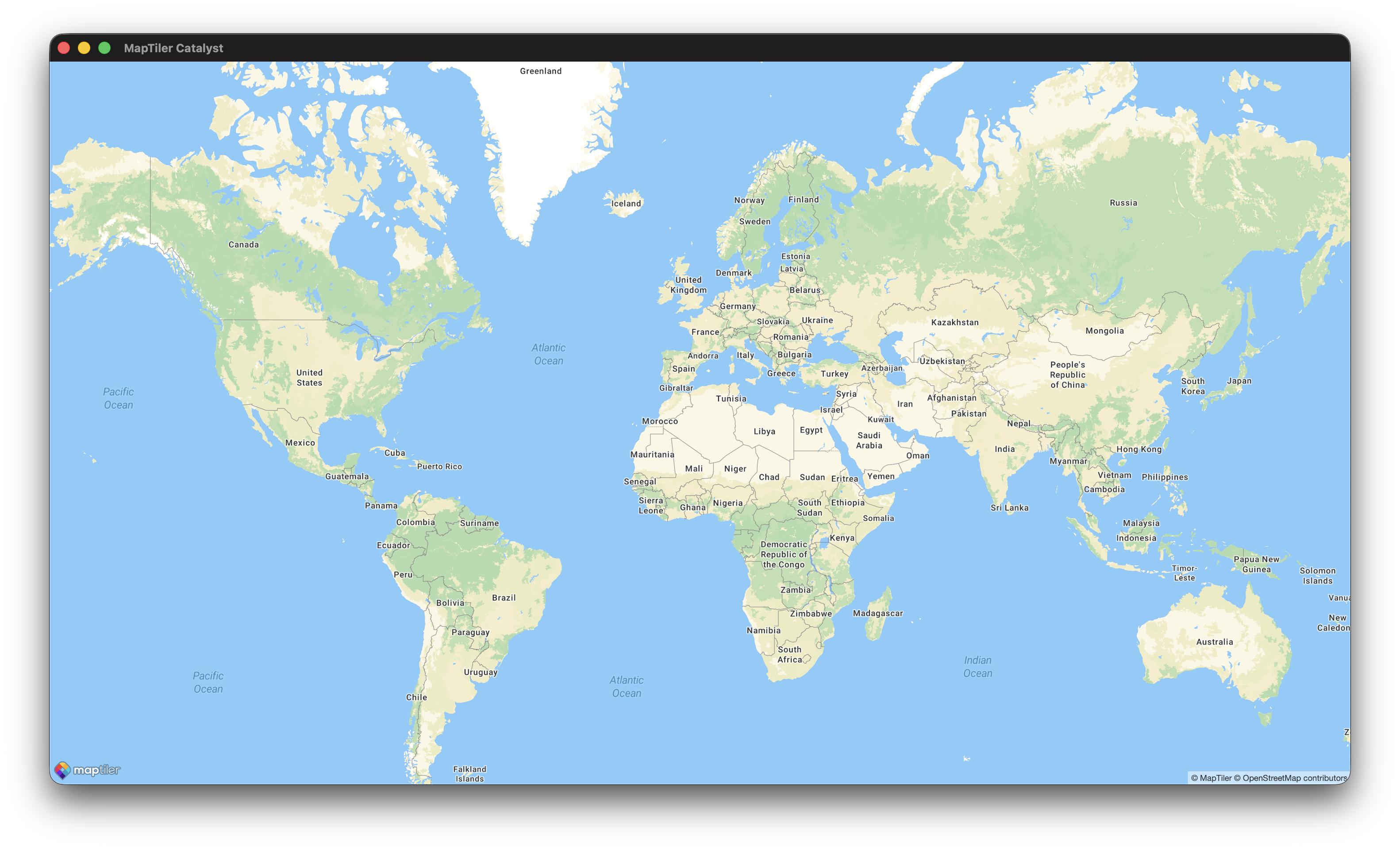Interactive maps in a macOS App using MapTiler Swift SDK