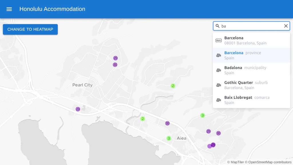 Geocoding control using React JS with Material UI