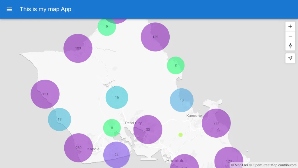GeoJSON React JS cluster maps of points