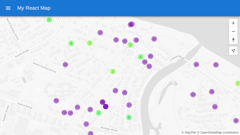 GeoJSON React JS choropleth maps of points