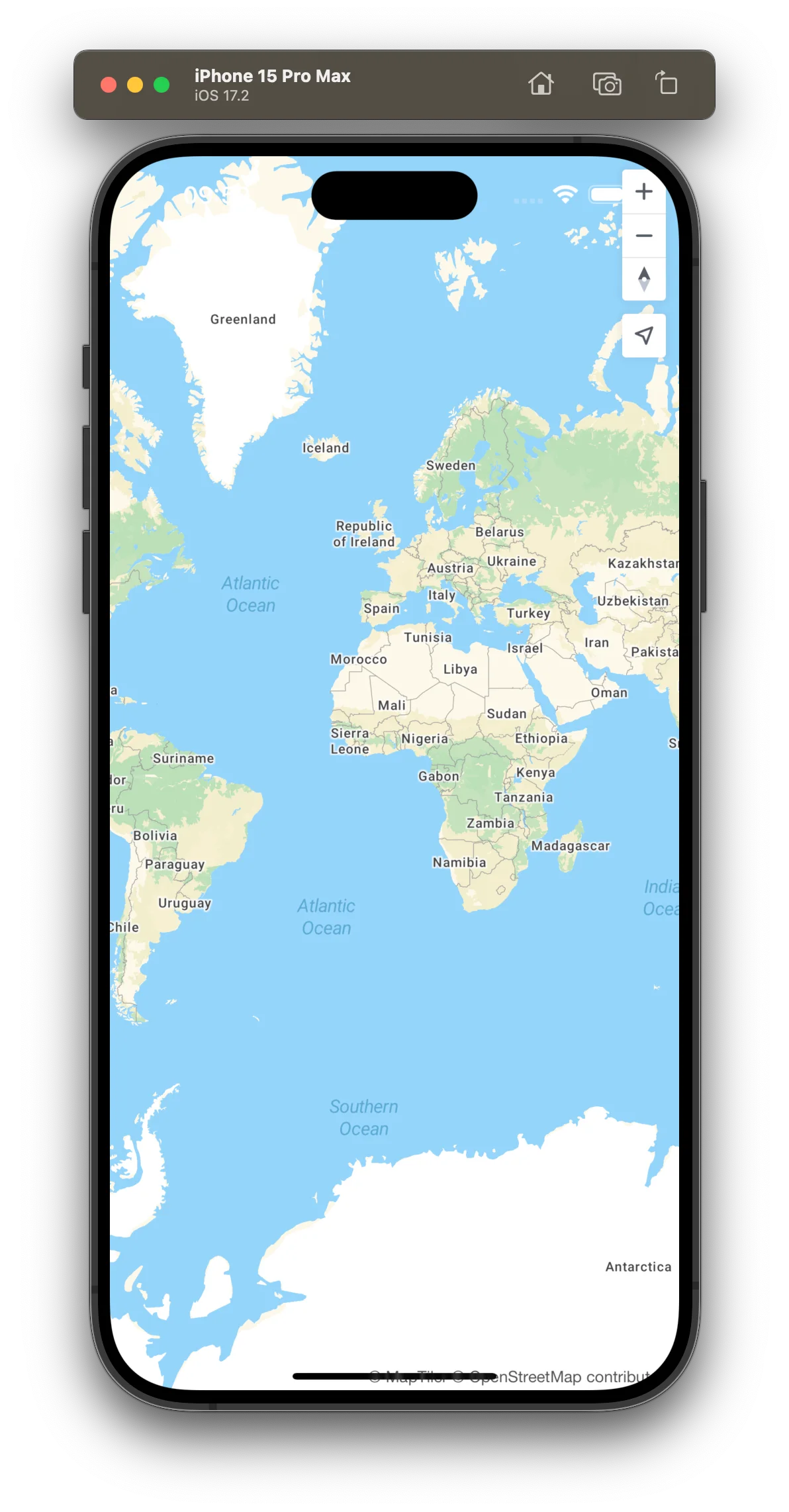 Map applicaction controls without safe insets